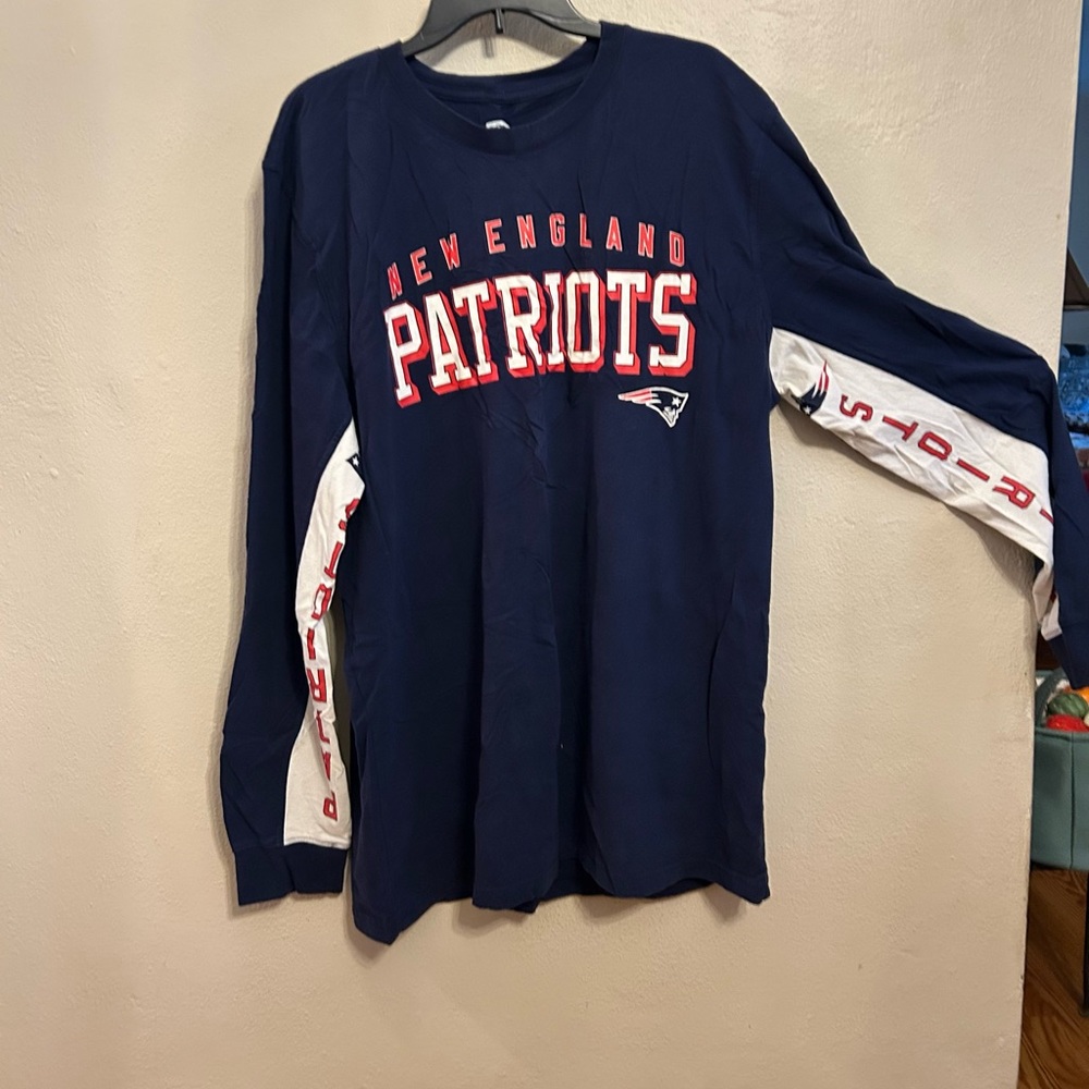 3XL New England Patriots Long Sleeve Shirt